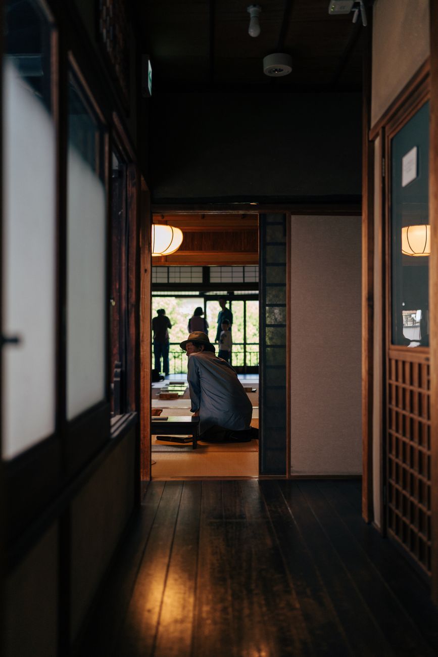Kyoto traditional tearoom with tatami